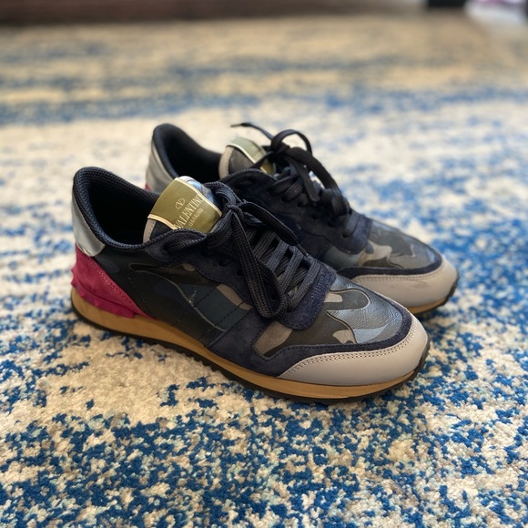 Valentino Camouflage Studded Sneaker 